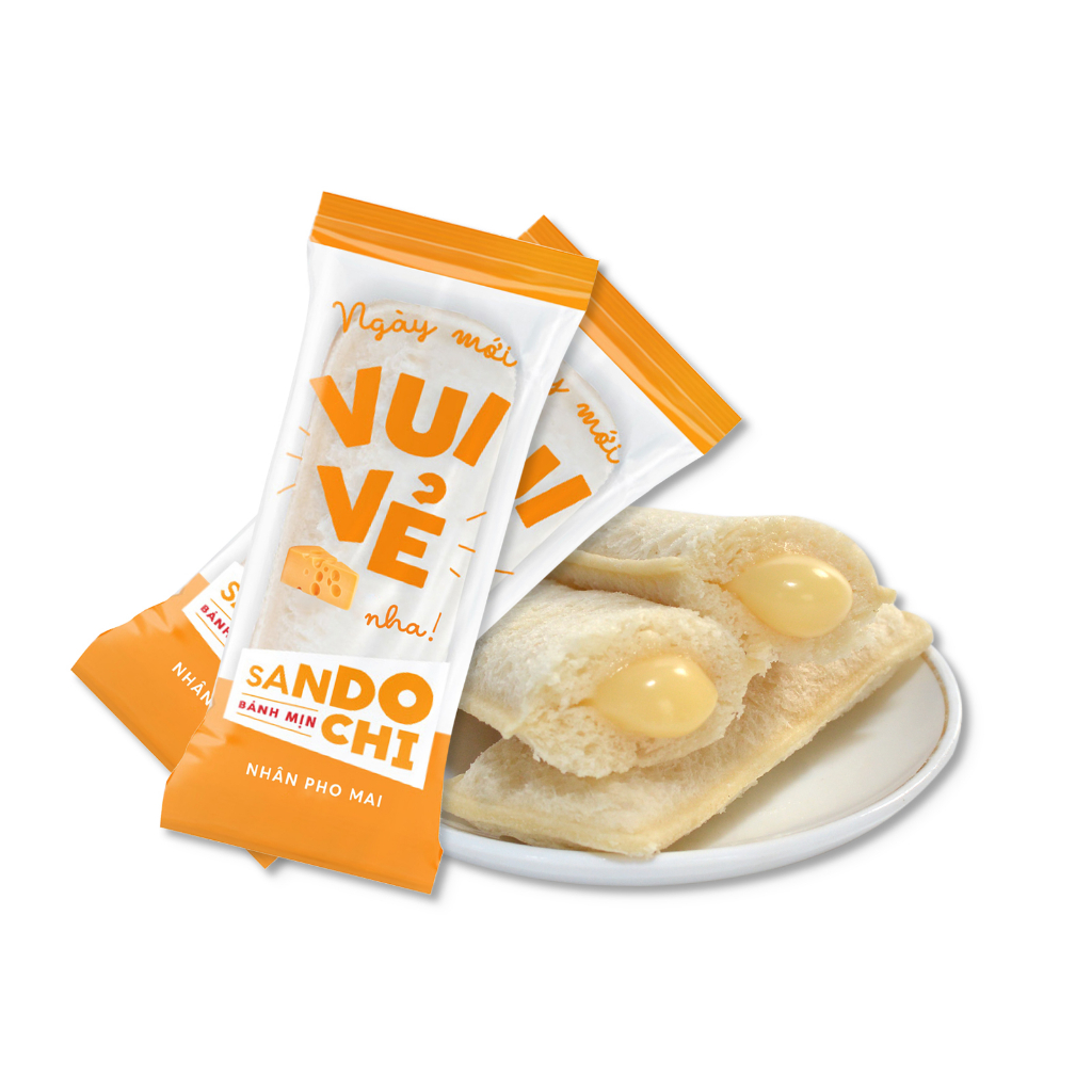 Bánh sandochi nhân cam, nhân sầu riêng - Bánh sữa chua