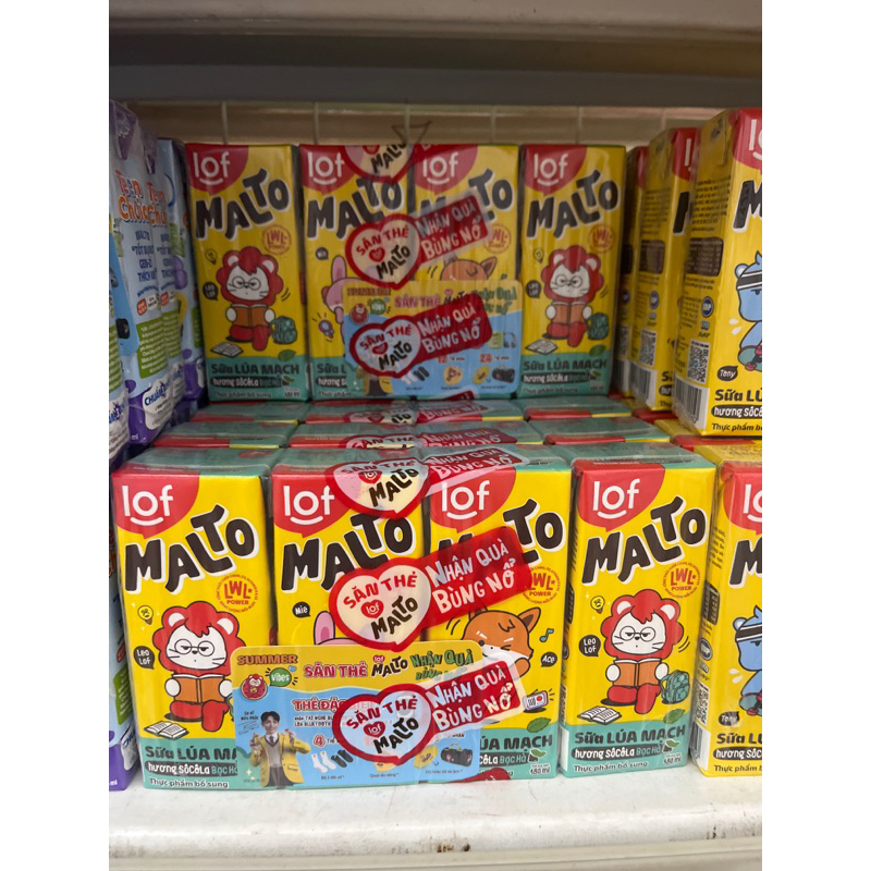1 Dây sữa Malto hương cacao lúa mạch 180ml