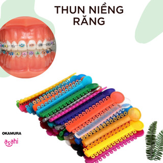 Thun đơn niềng răng nhiều màu, thun gắn mắc cài, chun đơn gắn mắc cài, chun niềng răng