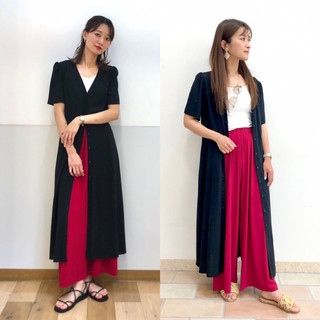 Đầm sơ mi đen cổ tim ngắn tay xinh xắn, dễ thương của UNIQLO
