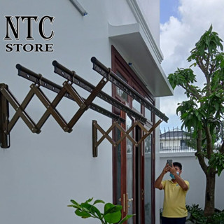 Giàn phơi thông minh Hòa Phát gắn tường loại tốt, màu đẹp, hợp kim nhôm không gỉ, dài 2m, đủ phụ kiện, bảo hành 36 tháng