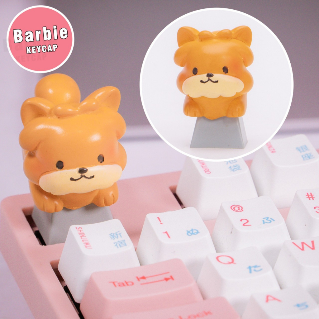 Keycap lẻ phím cơ R4 PBT chó thú cưng Corgi ,Pomeranian, Bichon, Samoyed phiên bản đặc biệt