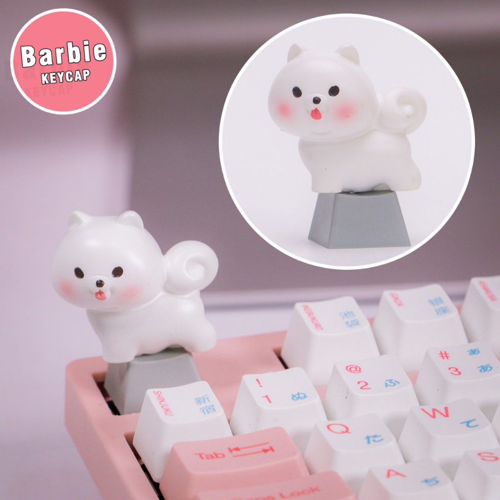 Keycap lẻ phím cơ R4 PBT chó thú cưng Corgi ,Pomeranian, Bichon, Samoyed phiên bản đặc biệt