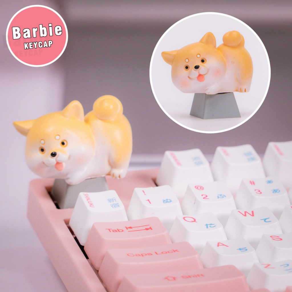 Keycap lẻ phím cơ R4 PBT chó thú cưng Corgi ,Pomeranian, Bichon, Samoyed phiên bản đặc biệt
