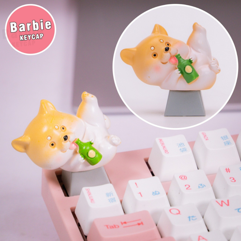 Keycap lẻ phím cơ R4 PBT chó thú cưng Corgi ,Pomeranian, Bichon, Samoyed phiên bản đặc biệt