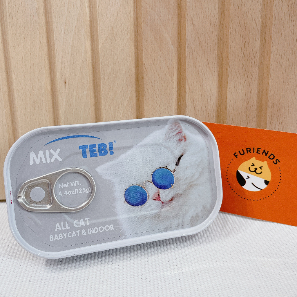 Pate MIX TEB! cao cấp giúp tăng cân cho mèo con và mèo lớn, 125G - Furiends Official Store