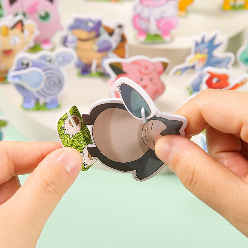 Đồ chơi lắp ghép mô hình 3D giấy khủng long, máy bay, pokemon xe cho bé