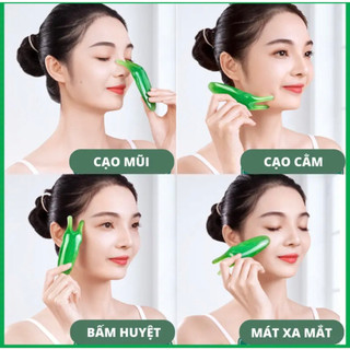 Dụng cụ massage con ốc sên cạo mũi, cằm, ấn huyệt, massage mắt