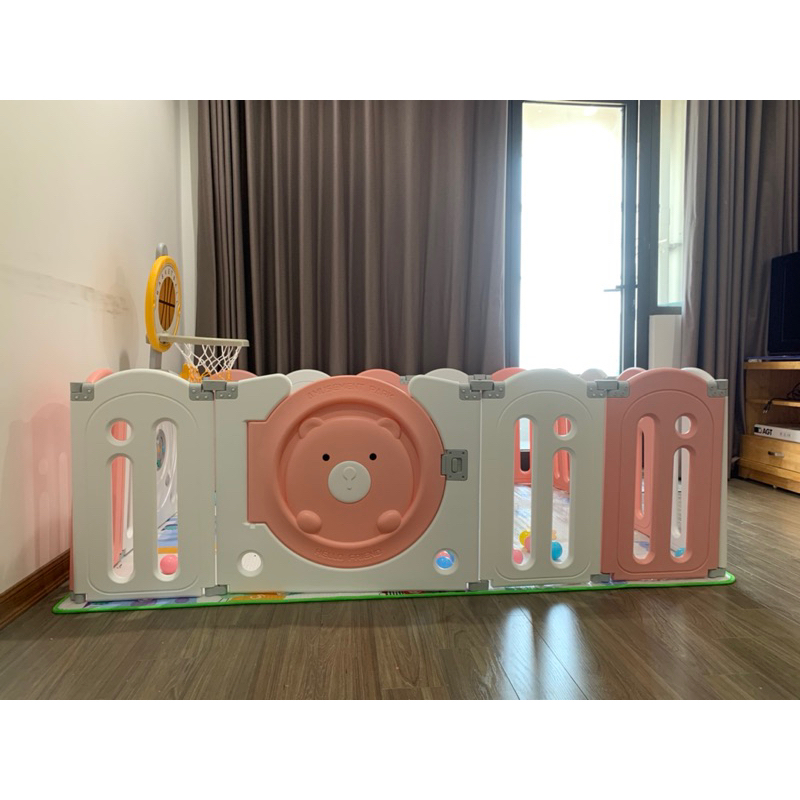 QUÂY CŨI NHỰA GẤP GỌN CAO CẤP TẶNG THẢM, 100 BÓNG NHỰA HOLLA, 1 COMBO NÉM BÓNG RỔ NẶNG 36KG