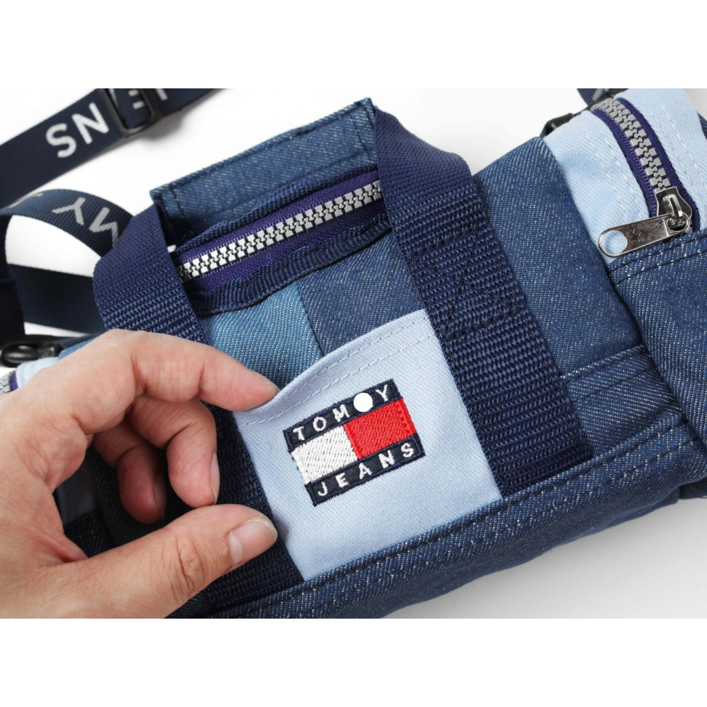 Túi trống Tom.my Jean Denim Micro Duffel Bag - Size 26 x 12 x 10 cm