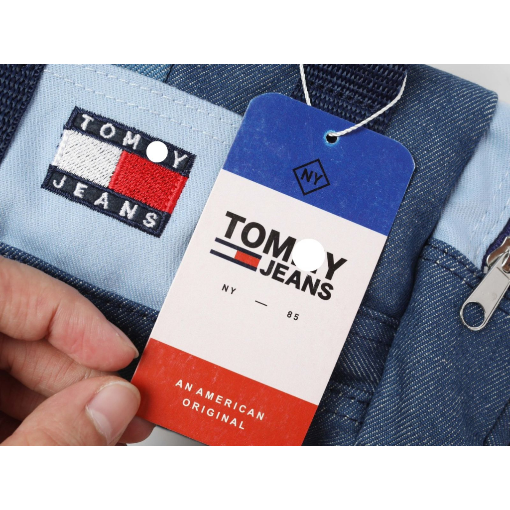 Túi trống Tom.my Jean Denim Micro Duffel Bag - Size 26 x 12 x 10 cm