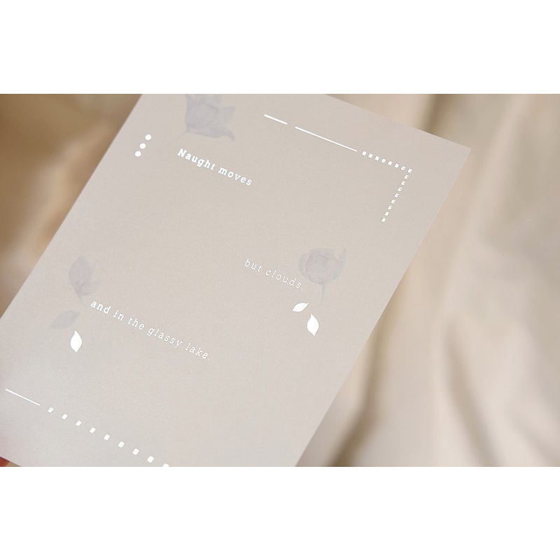 Meohime 𓃠 Hãng Freckles Tea - Set 5 tờ note giấy can có nhũ trang trí sổ journal