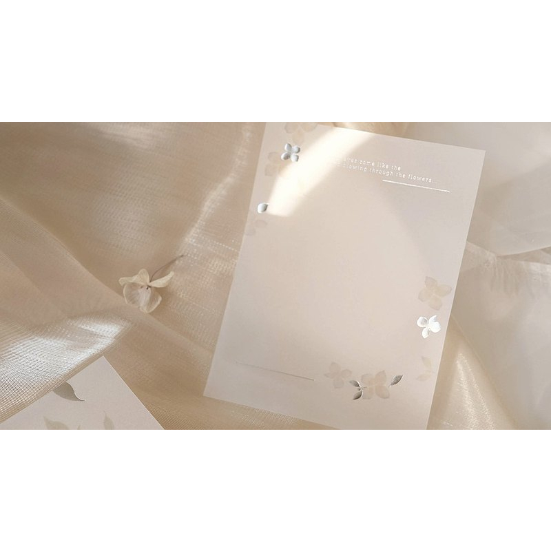 Meohime 𓃠 Hãng Freckles Tea - Set 5 tờ note giấy can có nhũ trang trí sổ journal