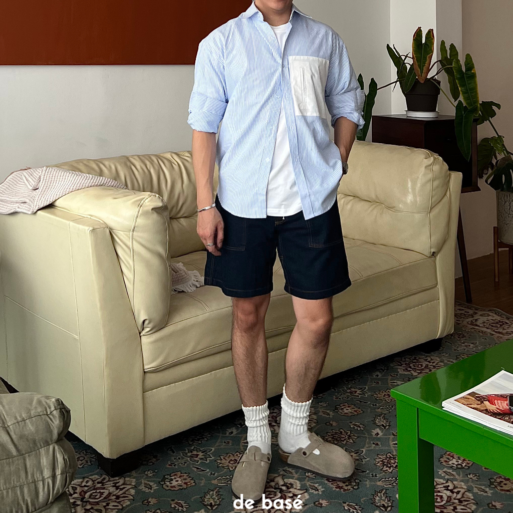 Sơ Mi KẺ - Striped Pocket Shirt - De Basé