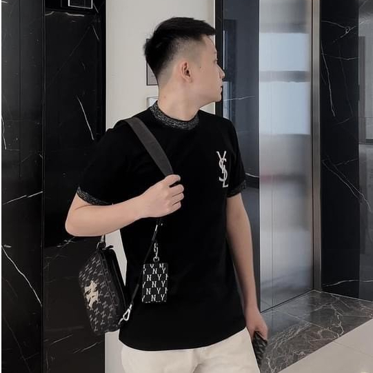 Áo Thun YSL Kim Tuyến Fom Rộng Tay Lỡ Vải Cotton Cao Cấp Mẫu Hot 2023