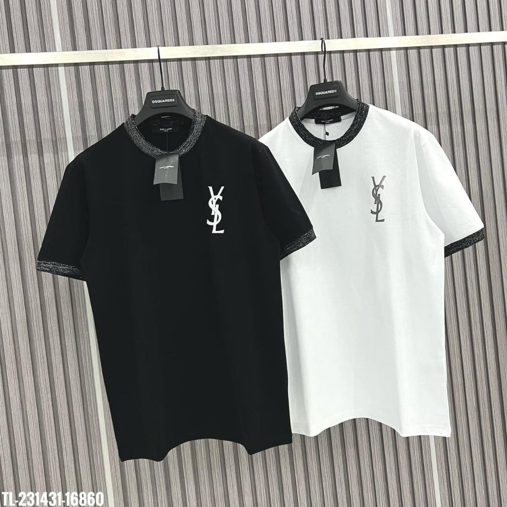 Áo Thun YSL Kim Tuyến Fom Rộng Tay Lỡ Vải Cotton Cao Cấp Mẫu Hot 2023