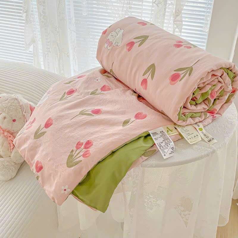 Chăn đũi xơ đậu nành, chăn đũi hè cotton trần bông mềm mịn thoáng mát