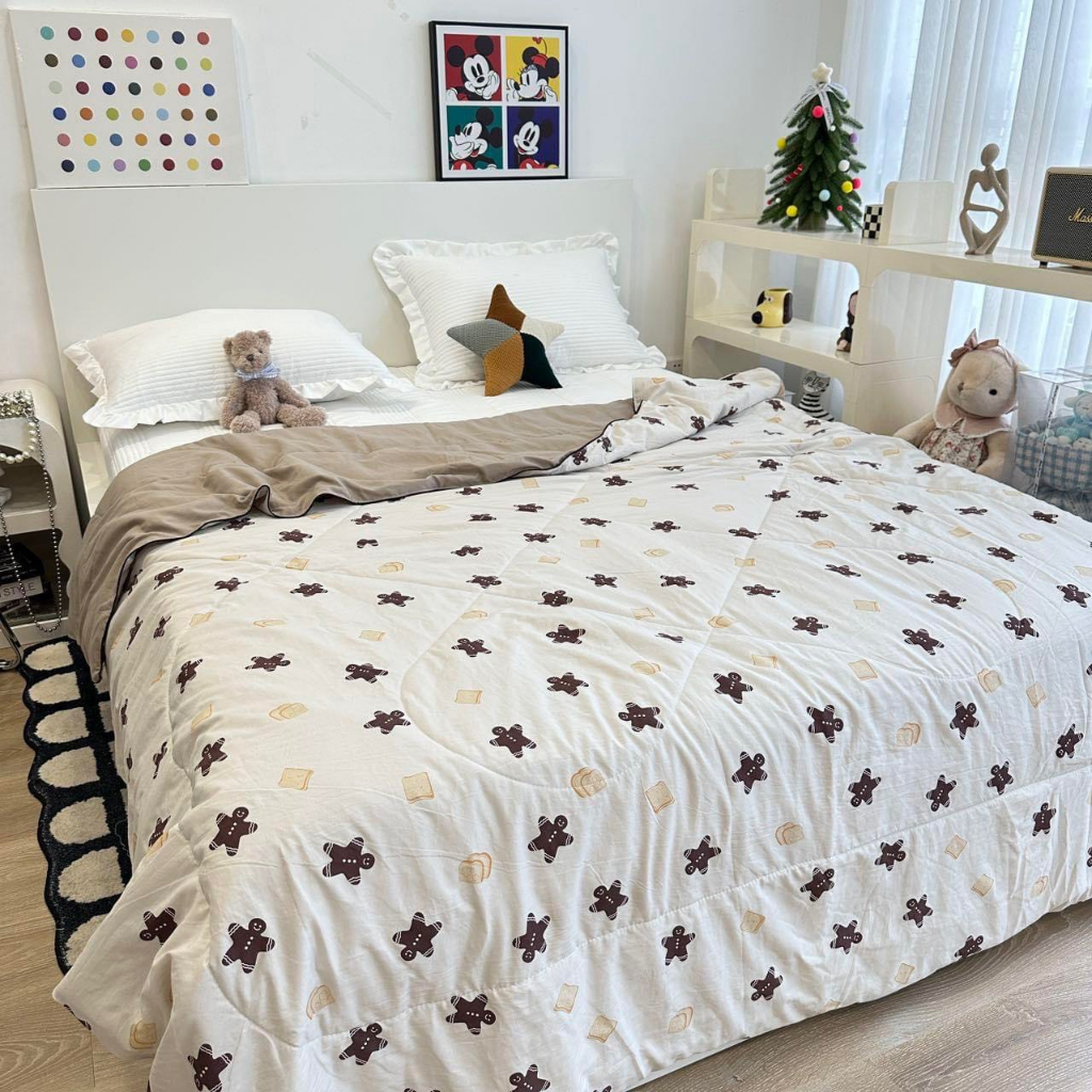 Chăn đũi xơ đậu nành, chăn đũi hè cotton trần bông mềm mịn thoáng mát