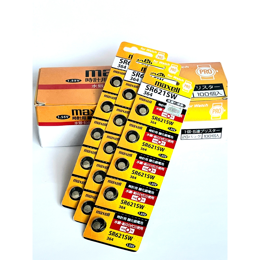 Pin đồng hồ đeo tay Maxell vỉ 5 viên pro SR621SW SR920SW  SR521SW SR626SW SR616SW SR721SW SR927SW  hàng chính hãng