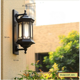 Đèn tường ngoài trời decor cổng, cột trụ nhà, tường nhà