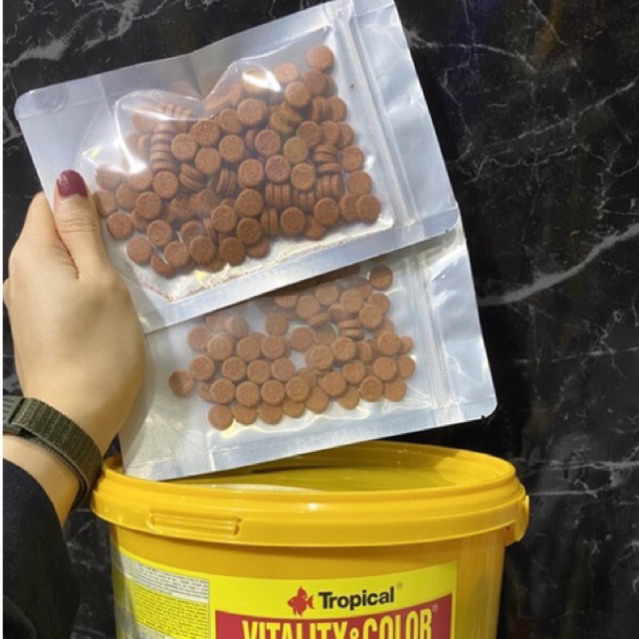 Thức ăn cá cảnh Tropical Vitality Color cám dán - chiết 100g