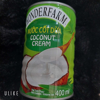Nước cốt dừa wonderfarm dùng ủ mồi câu cá. lon lớn 400g, lon nhỏ 160g