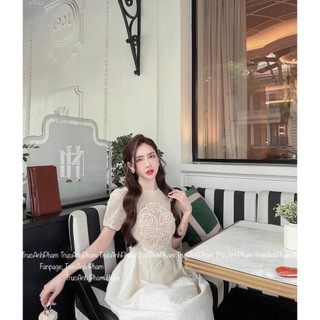 ĐẦM MIDI REN NGỰC (KÈM VIDEO HÌNH THẬT)