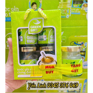 💥Lốc 4 tặng 1 - Yến sào chưng đường phèn - Yến Green Bird