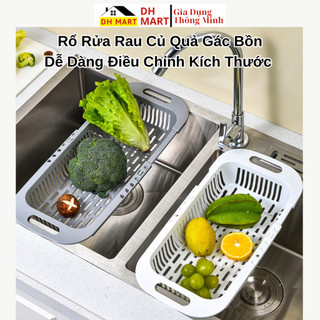 Rổ rửa rau củ quả gác bồn rửa chén thu gọn, rổ gác bồn rửa chén, rổ đa năng thông minh