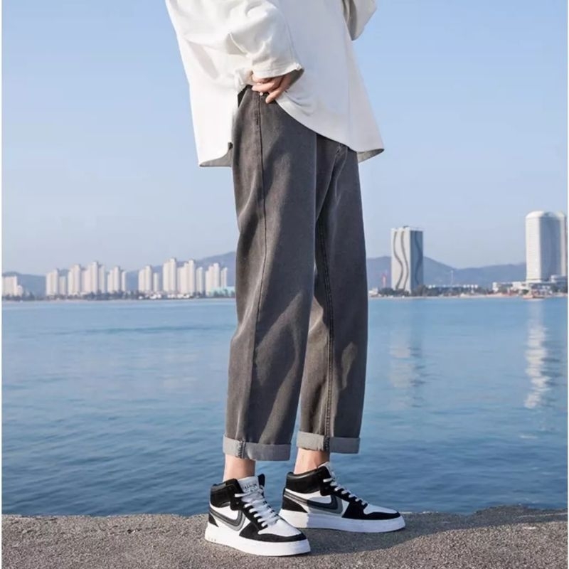 Quần jean nam baggy ống rộng suông quần bò nam đẹp