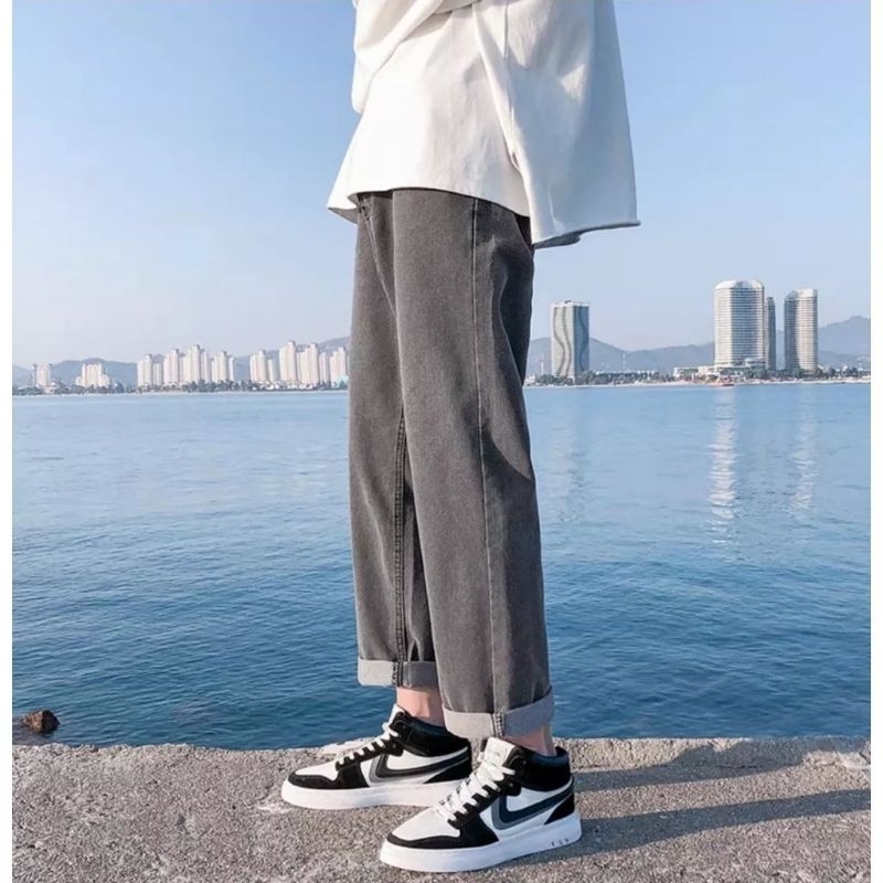 Quần jean nam baggy ống rộng suông quần bò nam đẹp