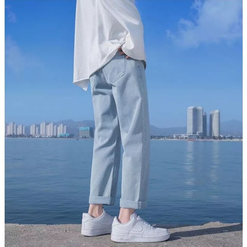 Quần jean nam baggy ống rộng suông quần bò nam đẹp