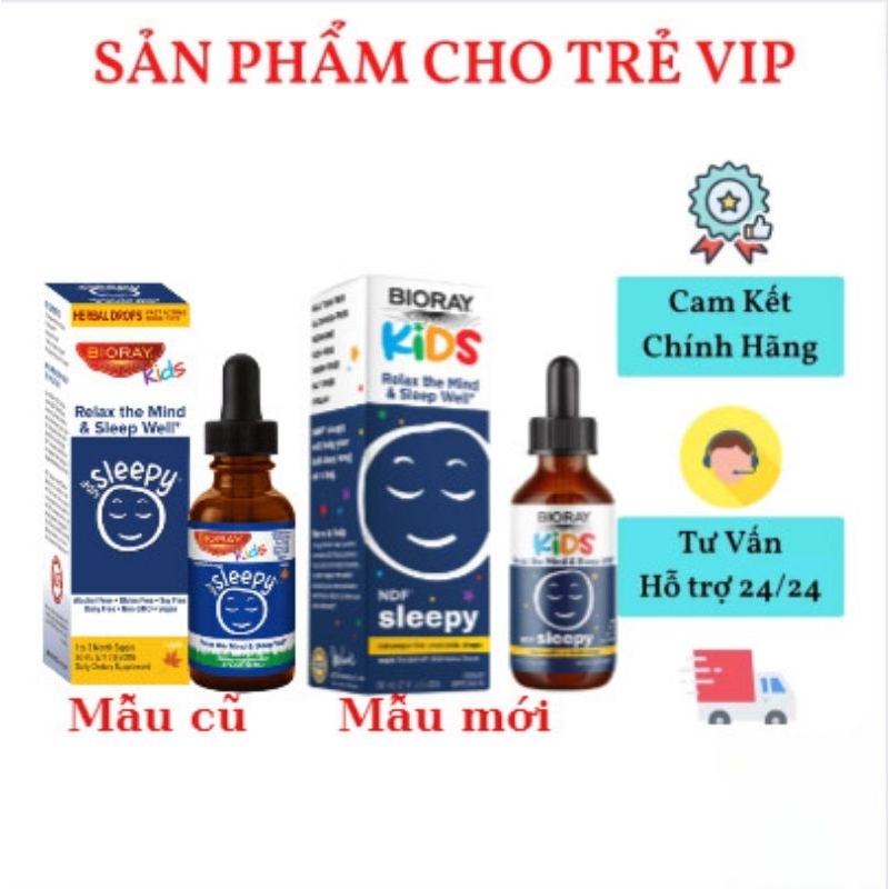 NDF Sleepy Bioray Kids giúp bé ngủ ngon giảm trằn trọc, làm giảm thời gian đi vào giấc ngủ