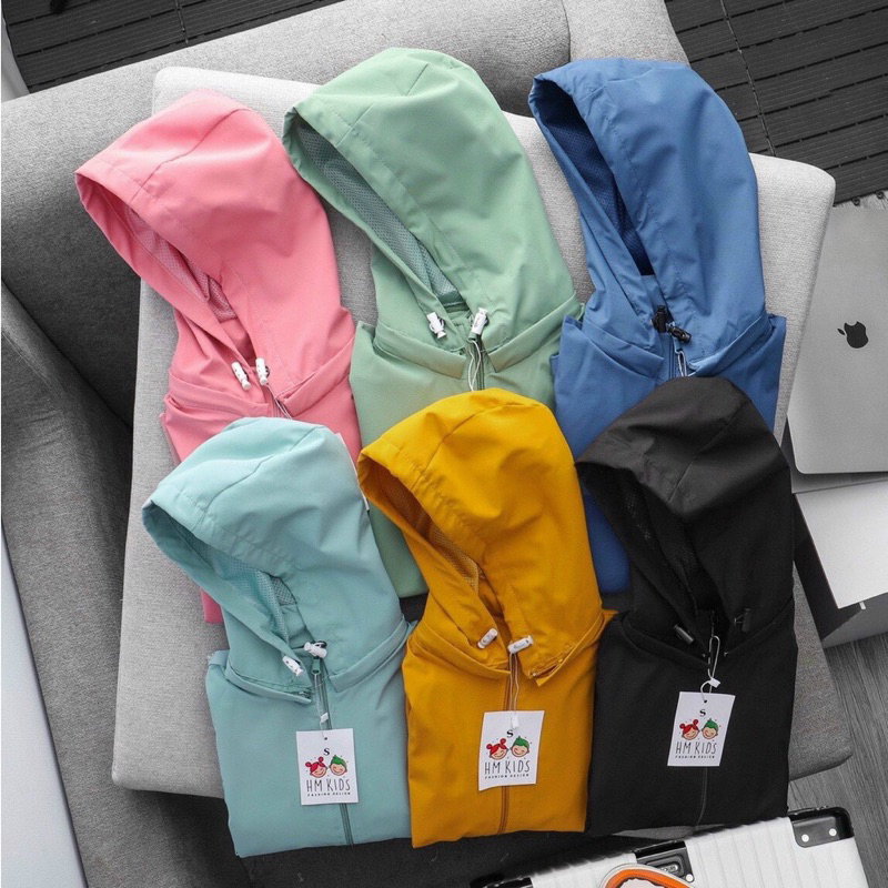 Áo khoác cho bé trai gái size 15 - 38kg chống nước ,cản gió
