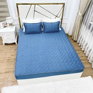 Sét Ga Gối Phi Lụa Trần Bông LV Hàng Nhập Khẩu