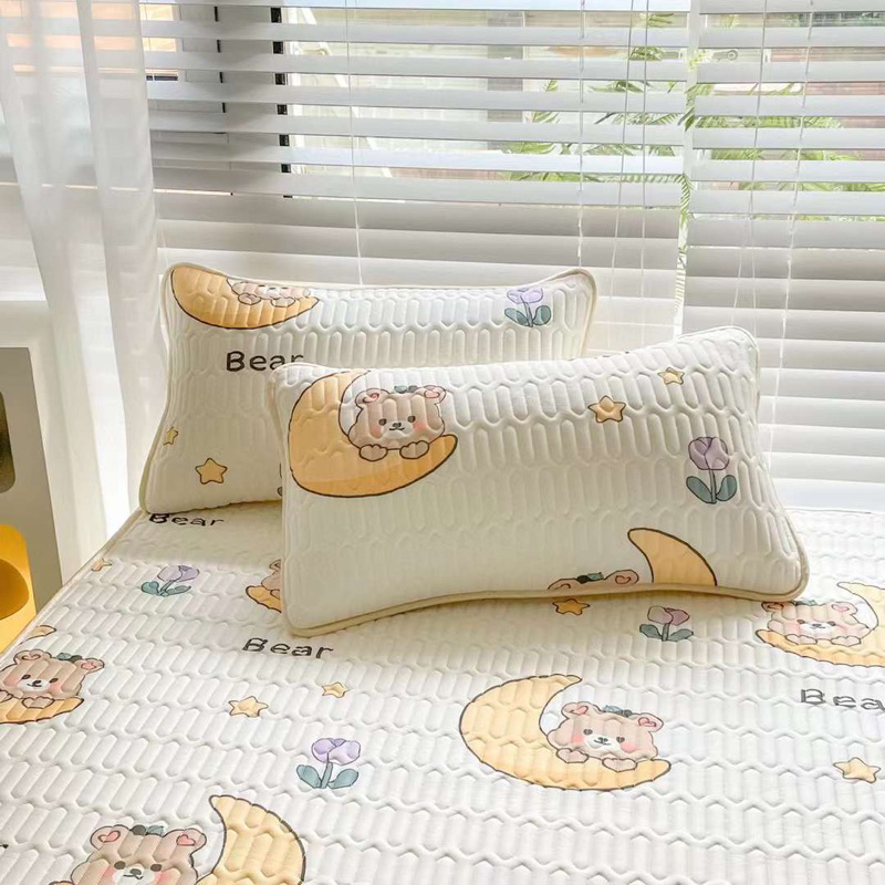 Combo chiếu điều hoà chun bọc latex IGUN BEDDING kèm chăn thun lạnh mát mẻ cho mùa hè