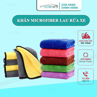 Khăn lau xe chuyên dụng Microfiber siêu thấm không bị sơ, rối