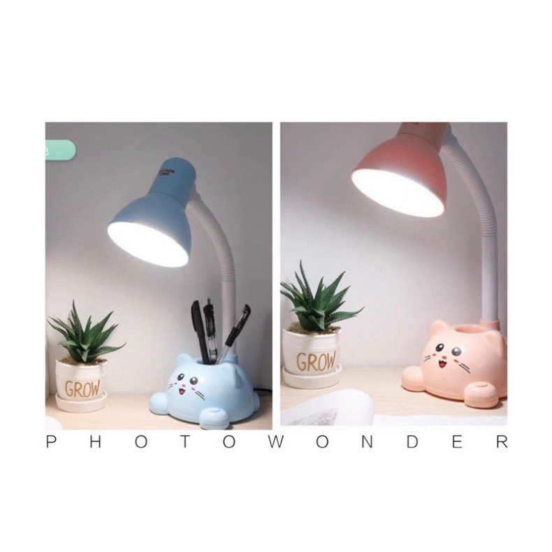 ĐÈN HỌC ĐỂ BÀN LED CHỐNG CẬN HÌNH THÚ DỄ THƯƠNG CHO BÉ – TẶNG KÈM BÓNG LED