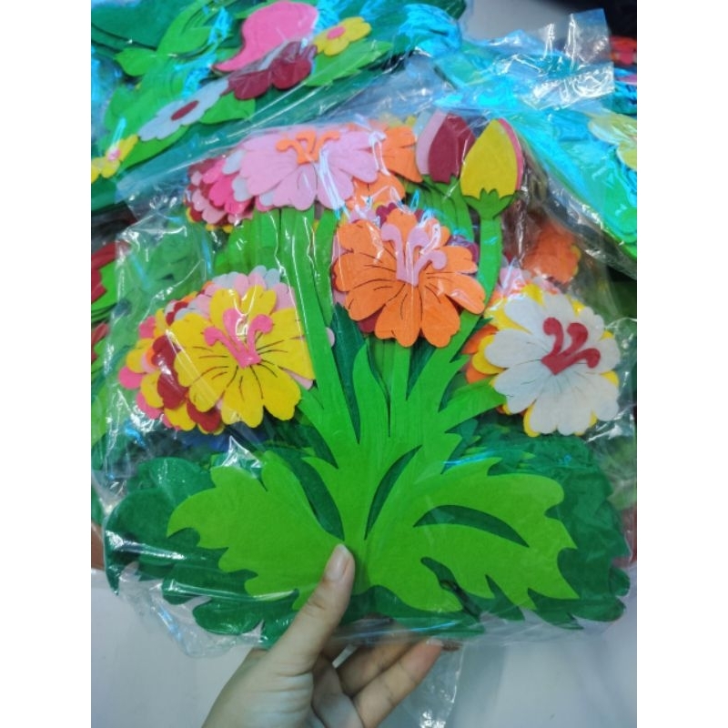 Bụi cỏ trang trí chất liệu nỉ 30cm