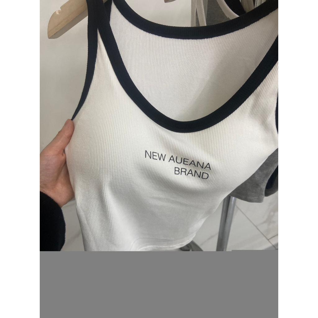 ? Áo Ba Lỗ Nữ Chạy Viền Áo Đi Biển Đi Tiệc Xinh Xắn Dáng Thể Thao Cá Tính Dáng Ôm Sát Nách In Chữ 3 Màu