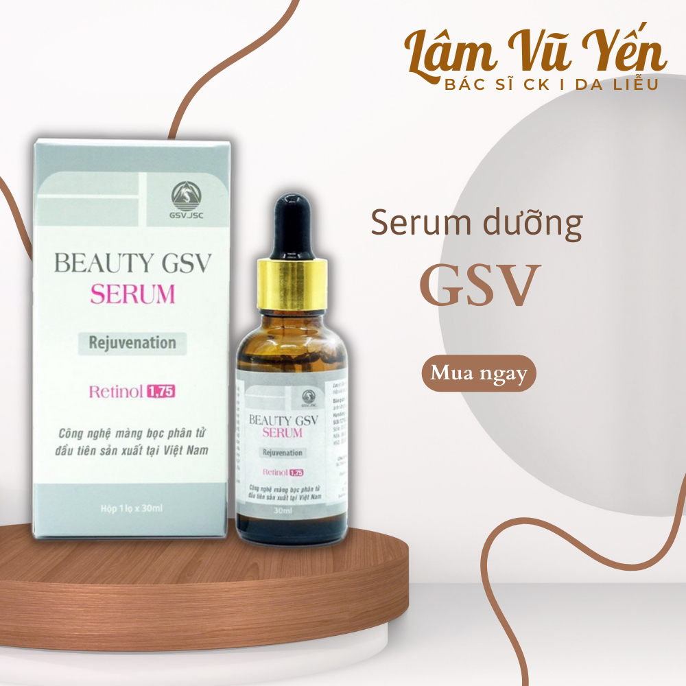 Beauty GSV Serum 30ml - Retinol 1,75% giúp căng bóng da, chống lão hóa, giảm mụn- Dr.Lâm Vũ Yến