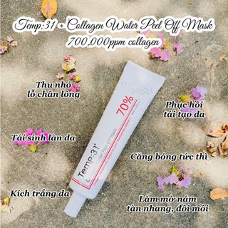 [TẶNG KÈM CỌ SILICONE] Nạ Cấy Collagen Water Peel Of Mask TEMP:31 chứa 70% COLLAGEN THỦY PHÂN