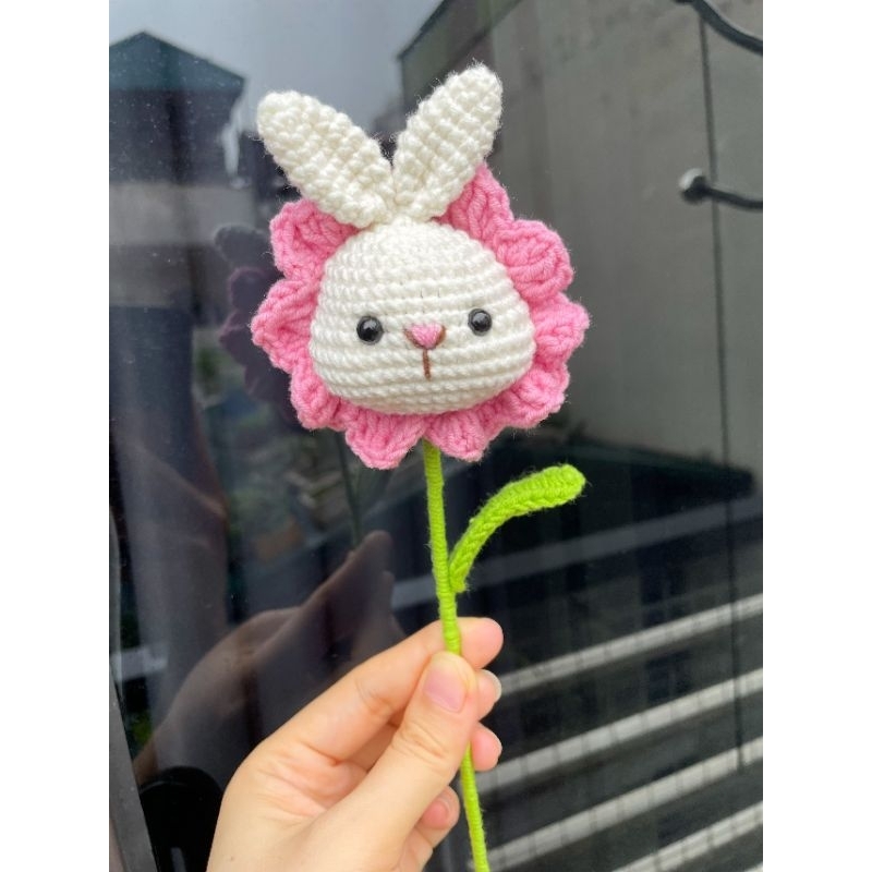 Hoa đầu thú gắn gương xe máy handmade