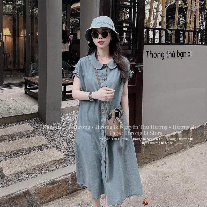 Váy denim nữ thời trang siêu hot kèm mũ