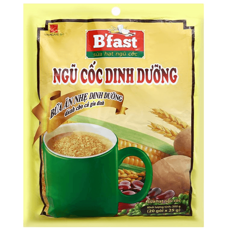 Ngũ cốc dinh dưỡng B'fast Vina Cafe (bịch 20gói x 25gr)