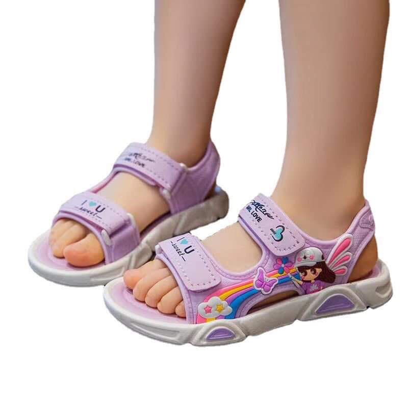 Sandal cao su mềm dẻo êm chân cho bé gái