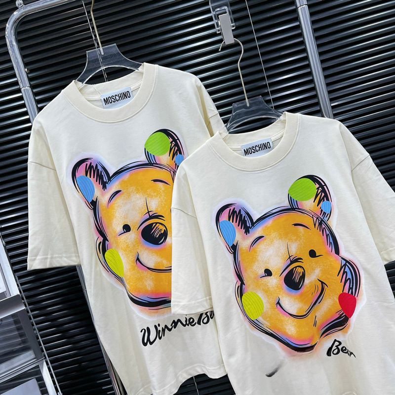 Áo Phông Đầu Gấu Kem QC