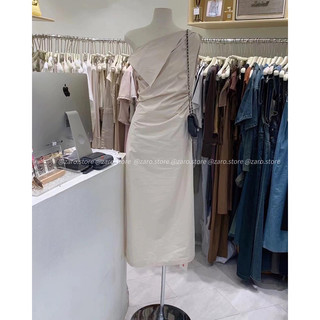 Đầm be lệch vai Korea [HÌNH THẬT SHOP CHỤP]