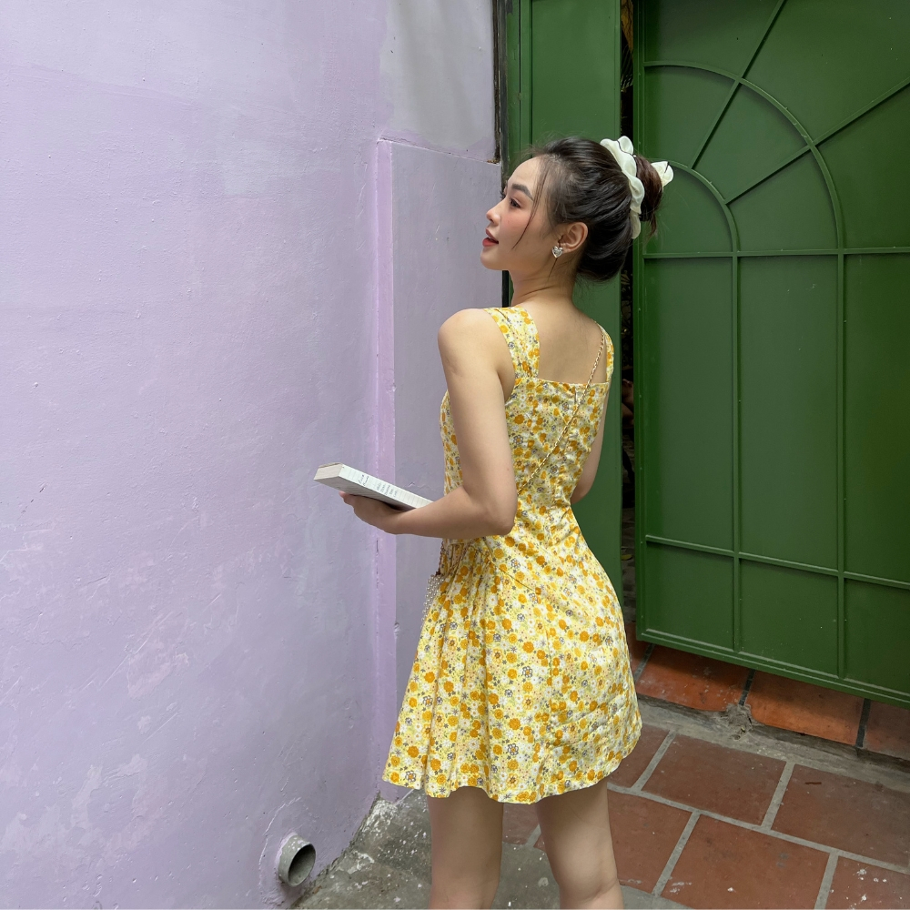 Đầm nữ hoa nhí xòe dún mùa hè dễ thương - Elsie Mini Dress
