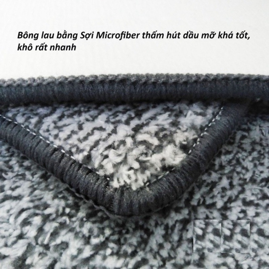 Bông lau nhà thay thế cho cây lau nhà phun sương, tấm lau nhà sợi vải Microfiber thấm hút nước, tiện lợi